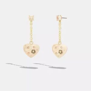 COACH Signature Heart Drop Earring 💖